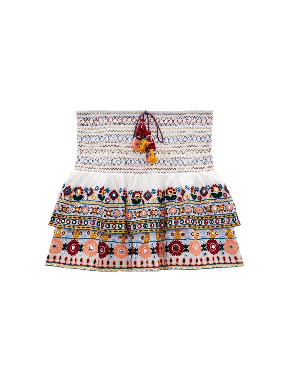 NWT Zara Skirt With Contrasting Embroidery